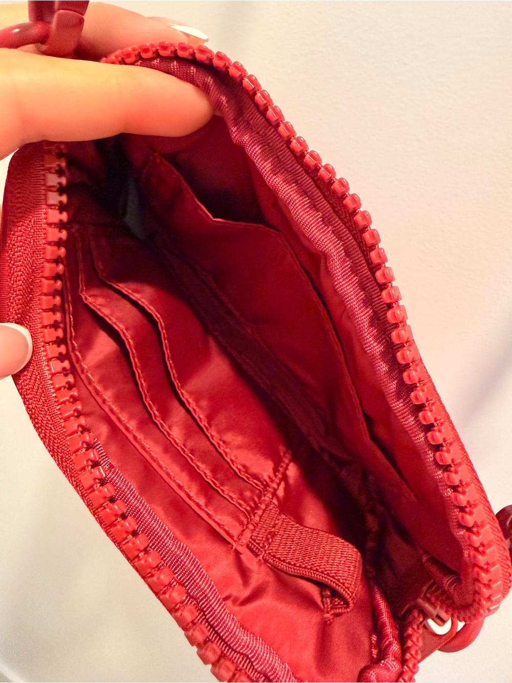 Sephora Dagne Dover Crimson Red Crossbody Pouch - Picture 3 of 5